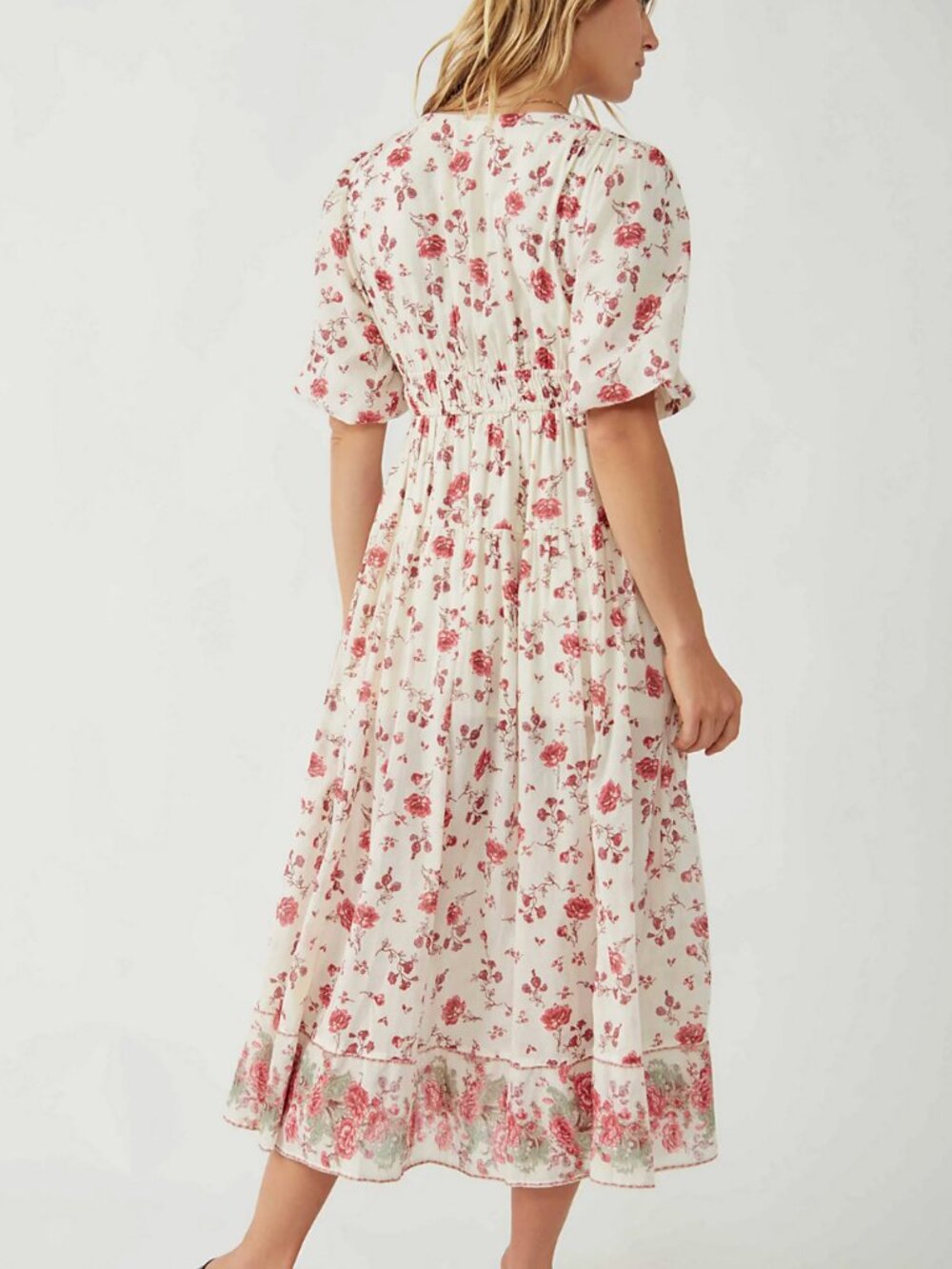 Free People Boho Cottagecore Prairie Floral Lysette Maxi Dress - Picture 15 of 15